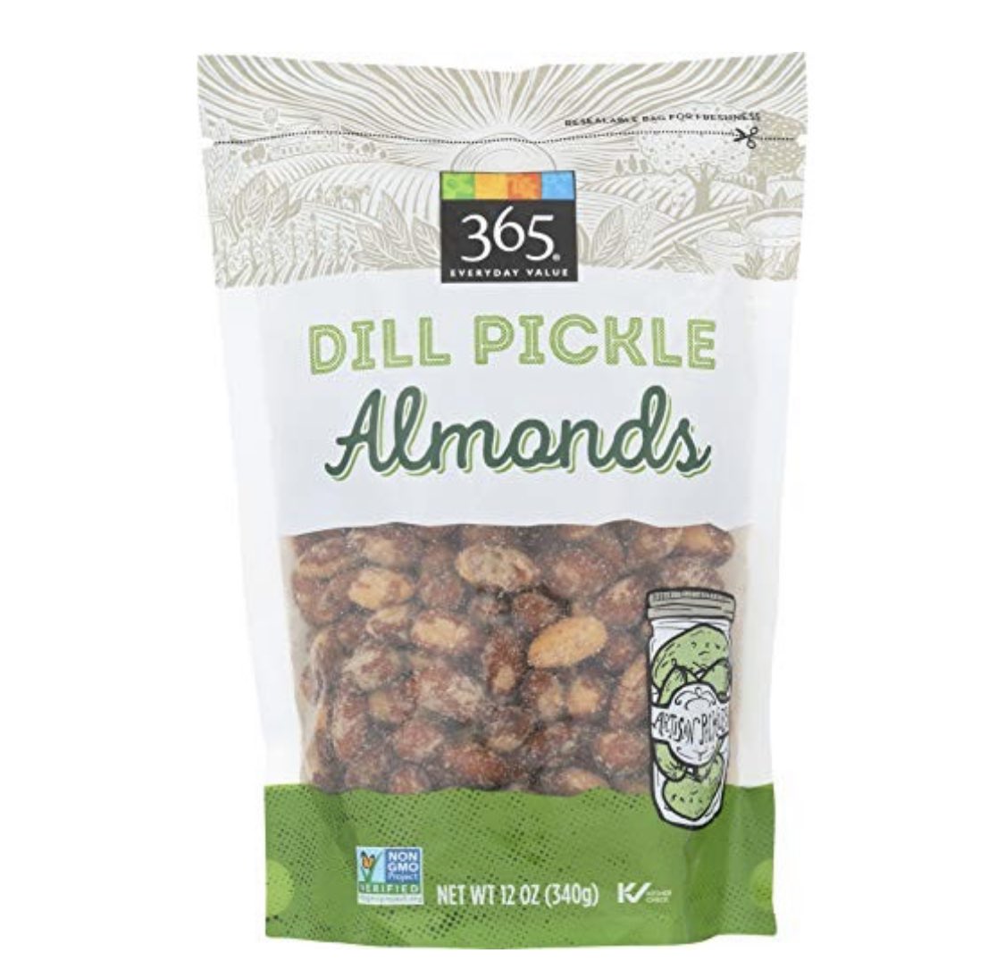These are dill pickle almonds from <a href="/WholeFoods/">Whole Foods Market</a> discovered thanks to #covid &amp; all my ‘at home’ time.  If you are making an #AdventCalendar - I’d suggest them for your day 7.  #twitteradvent #addicted