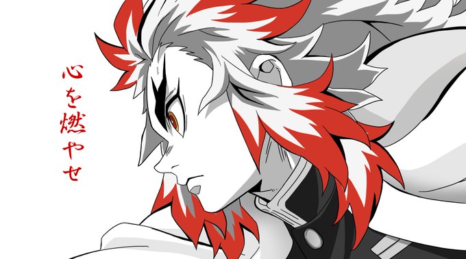 なたゆー@ぷちさんがTwitterに投稿した煉獄杏寿郎(鬼滅の刃)のイラスト。