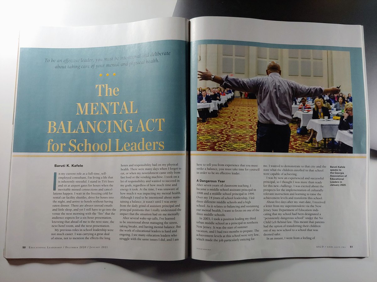 PrincipalKafele's tweet photo. I WROTE AN ARTICLE FOR THE DECEMBER / JANUARY ISSUE OF @ELmagazine (@ASCD) entitled, The Mental Balancing Act for School Leaders. Here's the link. Check it out and feel free to share your reflections. https://t.co/HED5mEAmKz https://t.co/fbMBhOhmlK