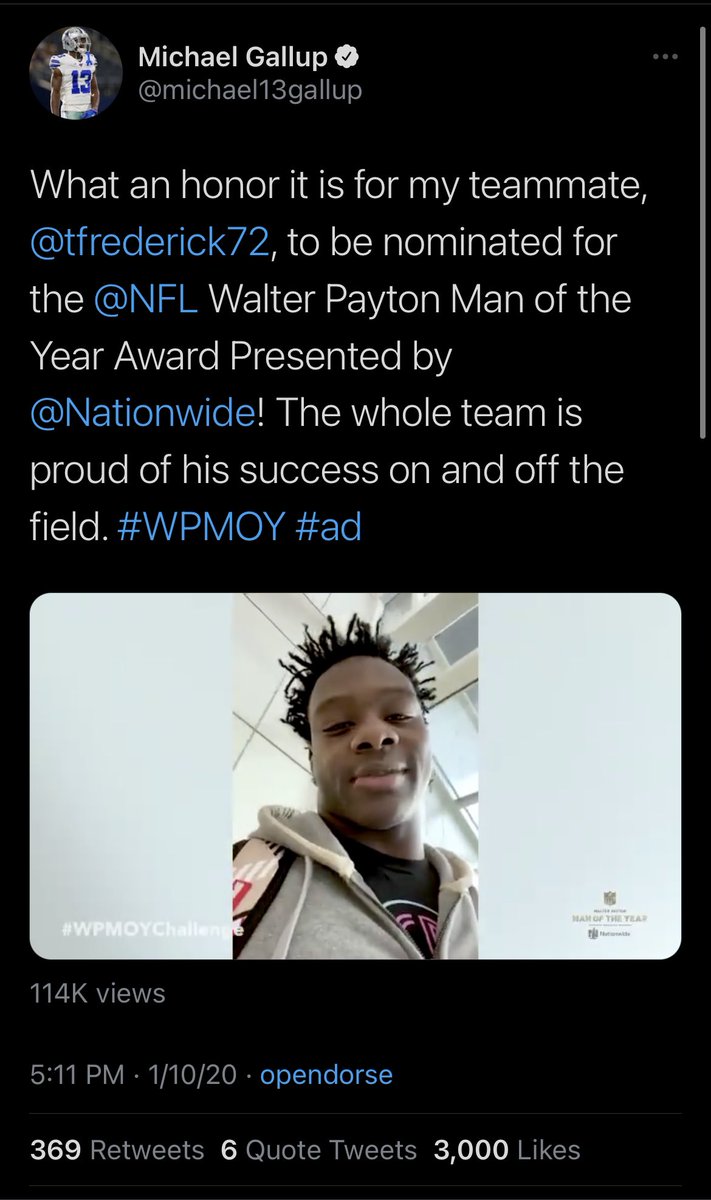 While StateFarm is narrow in their athlete selection and DEEP in traditional activations (TV ads)...Nationwide is DEEP in their athlete selection and all-in on digital activations (social posts)...