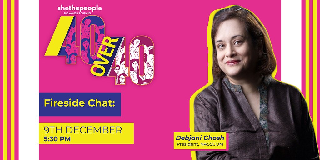 SheThePeople's tweet photo. SheThePeople is celebrating women who have taken the leap of faith, once they’ve crossed forty, to become super achievers. Join us for 40 Over 40 Awards tomorrow @mileeashwarya @tiscatime @debjani_ghosh_ @sudhamenon2006 @shailichopra @sonubhasinFAB @yamini_pb https://t.co/09NyqIXXSS