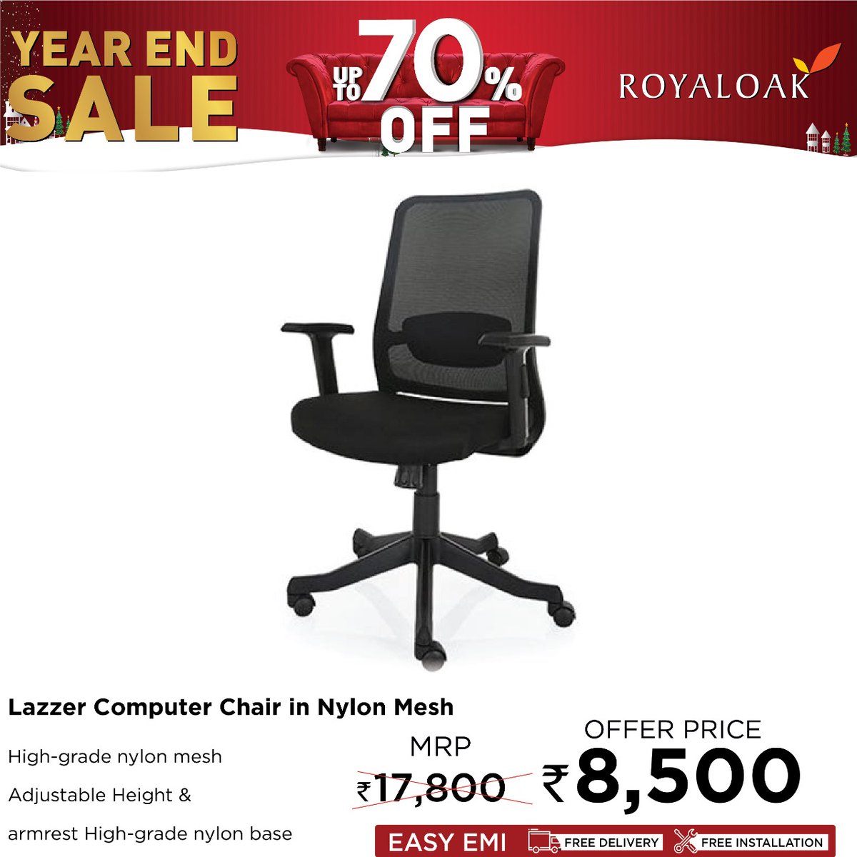 royaloakglobal's tweet image. Shop online from a wide range of chair designs at Best Prices in India.  Get Upto 70% OFF on #StudyChairs, #OfficeChairs, #visitorchairs and #outdoorchairs. Easy EMI Free Delivery &amp;amp; Assembly 
Shop Now: bit.ly/33SENjw