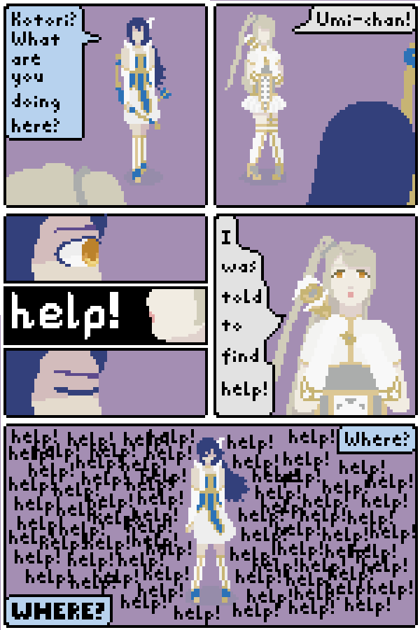a #kotoumi #pixelart comic I did for a request!

it was supposed to be simple,, 