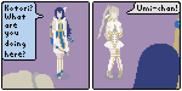 a #kotoumi #pixelart comic I did for a request!

it was supposed to be simple,, 
