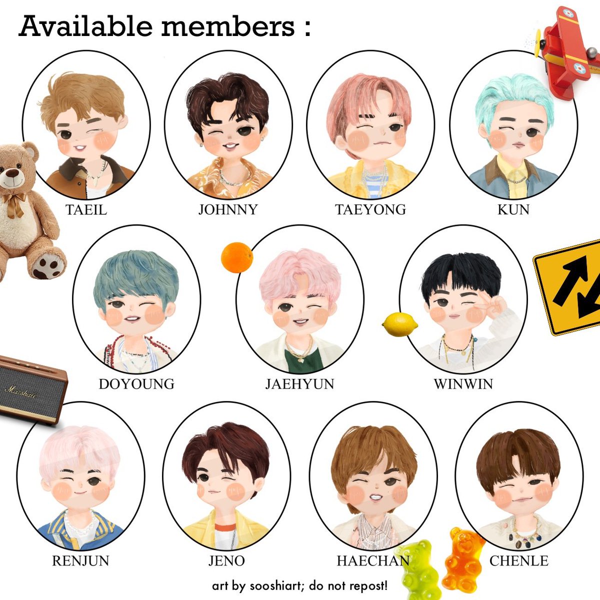 RT appreciated 🌟

Pre-Order extended~
New members added❗

Class of 2020 - NCT 2020 keychain by sooshiart
💰 Price: IDR 35k / USD 3.5

Order form &amp; details:
tiny.cc/soonct2020

Deadline Dec 16th, 2020 8pm UTC+7
⬇️⬇️⬇️

#NCT2020