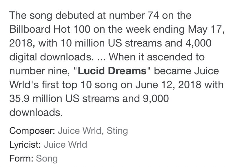 As a result, Juice started to gain traction amongst the emo-rap community, which then spread to the mainstream. 'Lucid Dreams' debuted at #74 on the Billboard hot 100 and it became his first top 10 song. Realizing his popularity, Juice took advantage and continued to create.