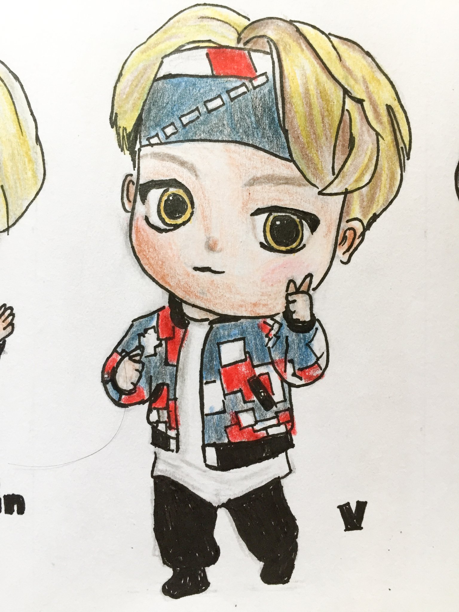 Bts Drawing Easy Cartoon V - Dolmetcher
