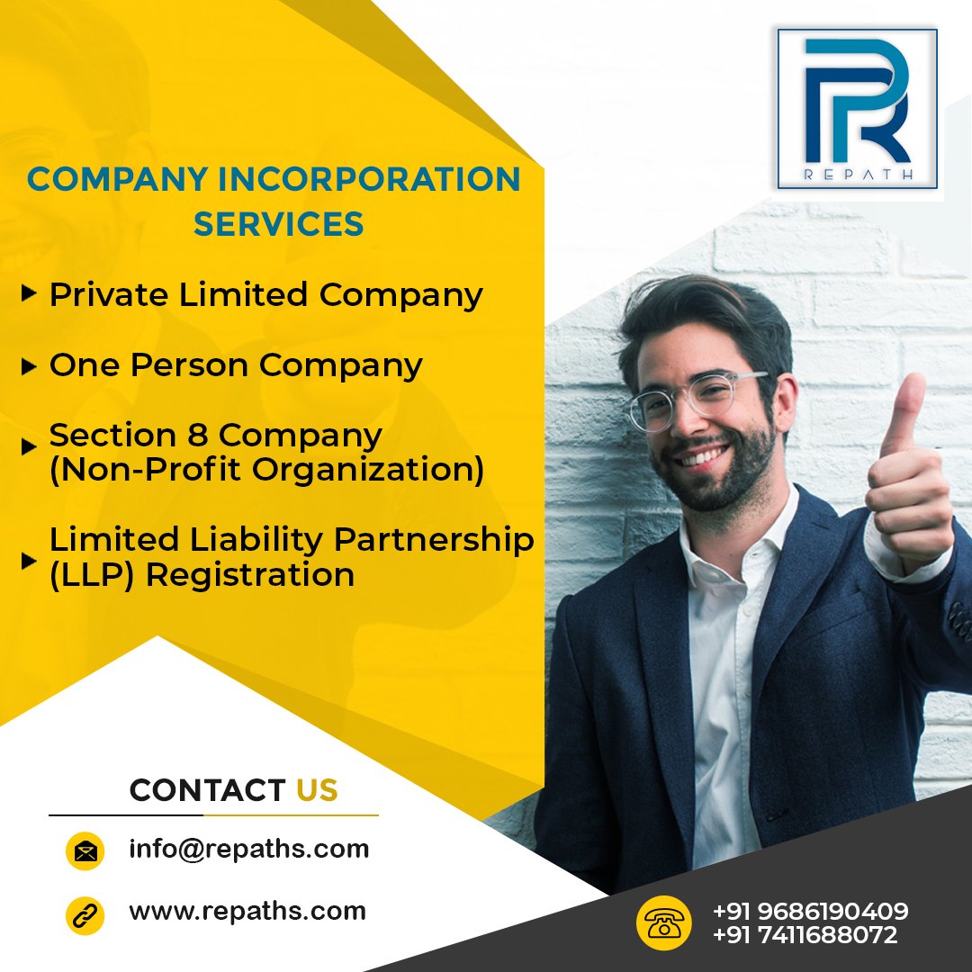 RepathL's tweet image. Looking for a Company Incorporation Services to register your Business

Contact Us for more details
+91 9686190409
+91 7411688072

Visit Us: repaths.com
#company #RegisterNow #Services #companyincorporation #privatelimitedcompany #LLP
