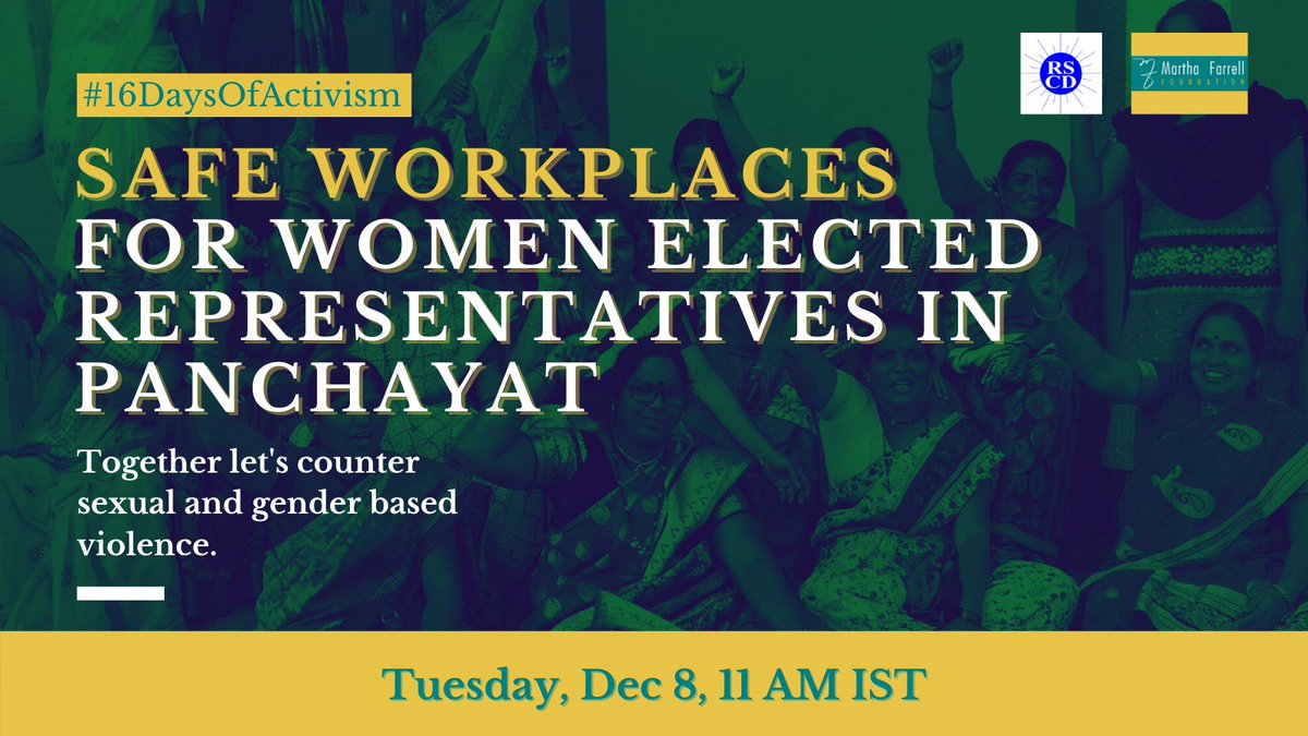 We continue our  #16Days   , this morning, in conversation with women  #Panchayat leaders from different states in India. The big question today is: do the women who oversee the safety of others have access to  #safety themselves? Stay tuned for live updates. #GenderBasedViolence