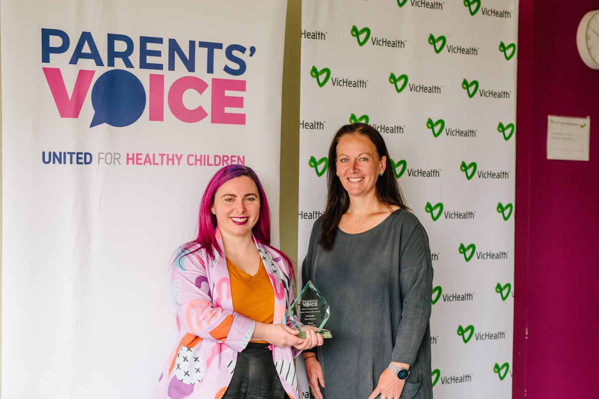 Fantastic for <a href="/VicHealth/">VicHealth</a> to be recognised by @ParentsVoiceAU taking out a #fameaward for our #ThisGirlCanVIC campaign. Look forward to seeing the coverage on <a href="/9NewsMelb/">9News Melbourne</a> and <a href="/7NewsMelbourne/">7NEWS Melbourne</a> tonight #fameandshame
