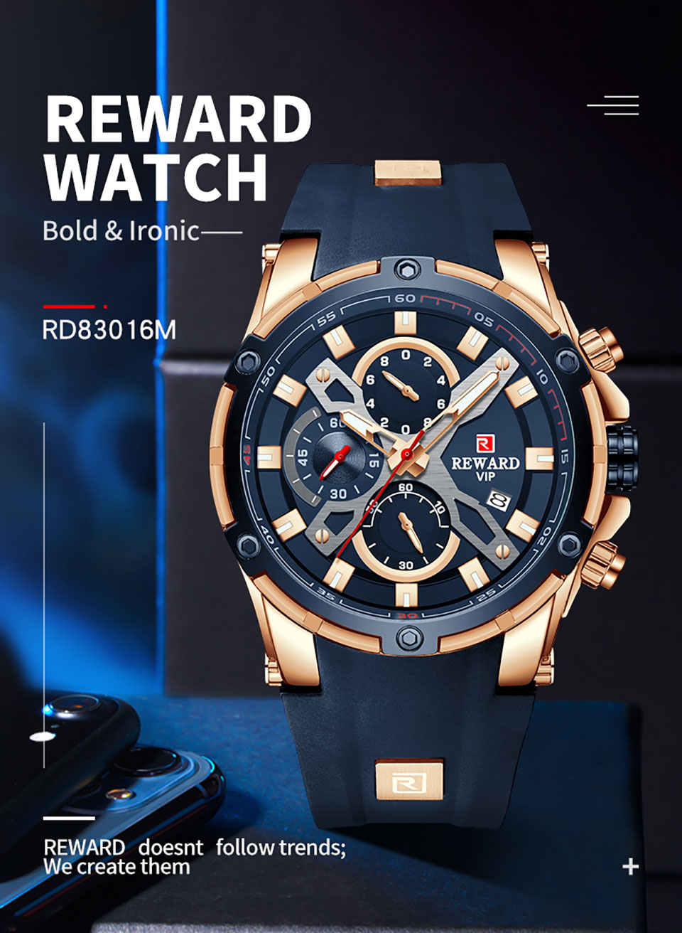 REWARD RD81011 Chrono Luxury Quartz Watch│Reward Watch Review│Subtitles -  YouTube