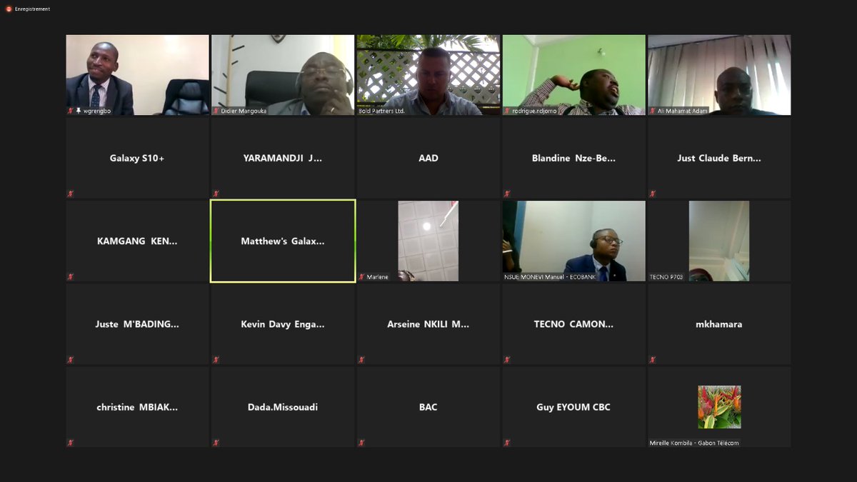 60 African bank executives & young leaders (institutions & private) interconnected on Zoom
what an outcome!

#AFRICA #RISINGAFRICA #MODERNAFRICA #telecom #business #banking #banks #FINANCE #MARKET #TECHNOLOGY #SUPPORT #SOFTWARE #CUSTOMERS #YOUNGLEADERS #FINTECH #INSTITUTIONS