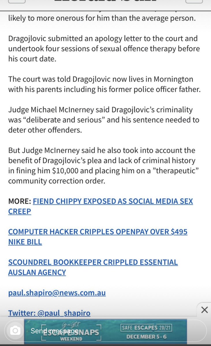 Here’s what happened. Michael Dragojlovic went into a brothel with the intent of raping a sex worker. My friend was the unfortunate victim. He stealthed her and when she confronted him, he said:‘That’s just what I do to prostitutes.’