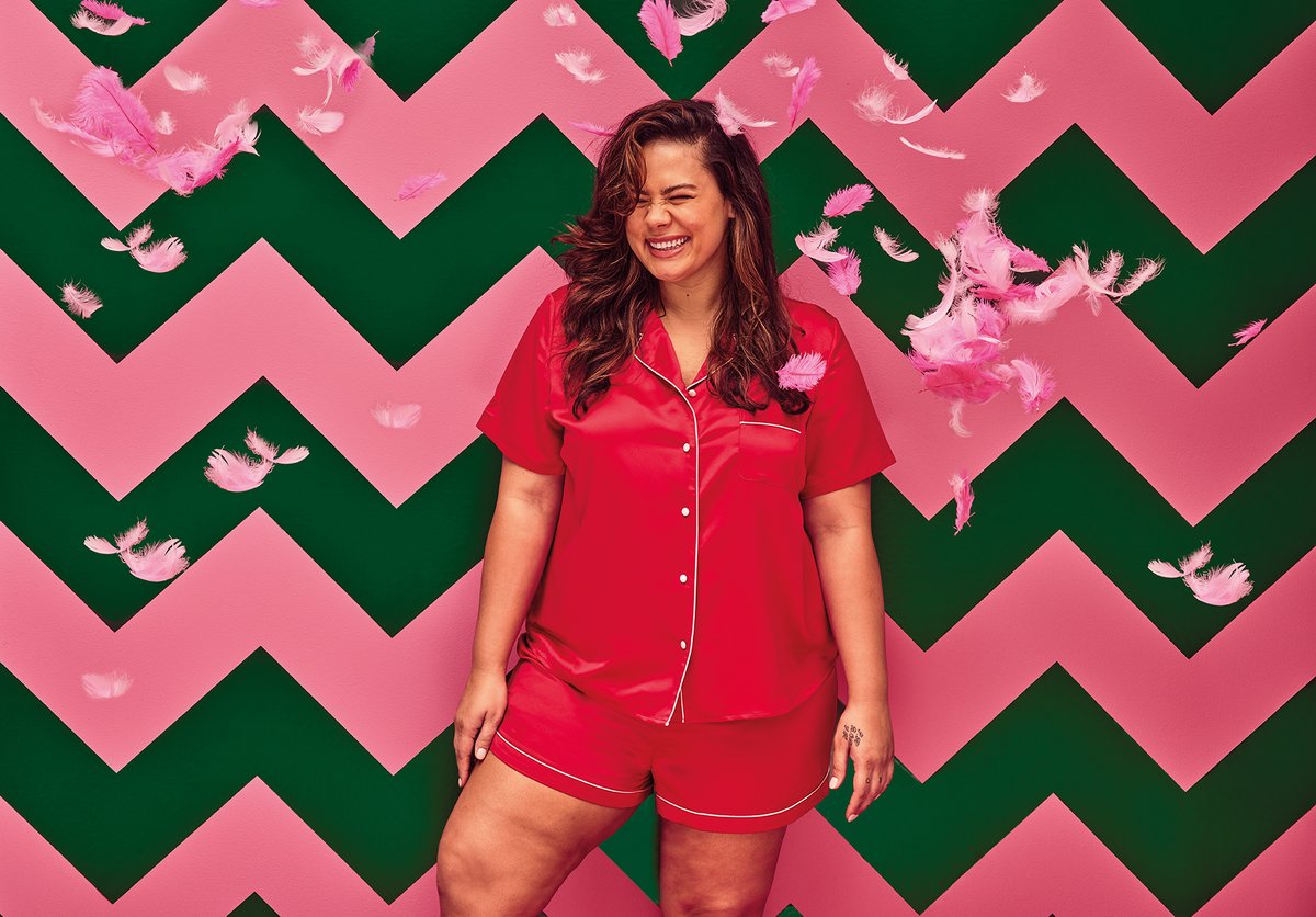 Celebrating joy and comfy PJs this festive season. @mahaliafromaustralia glows in our liquid satin pj set. Need a gift idea? Personalise for your special someone. Shop now: bit.ly/3qC0jT2