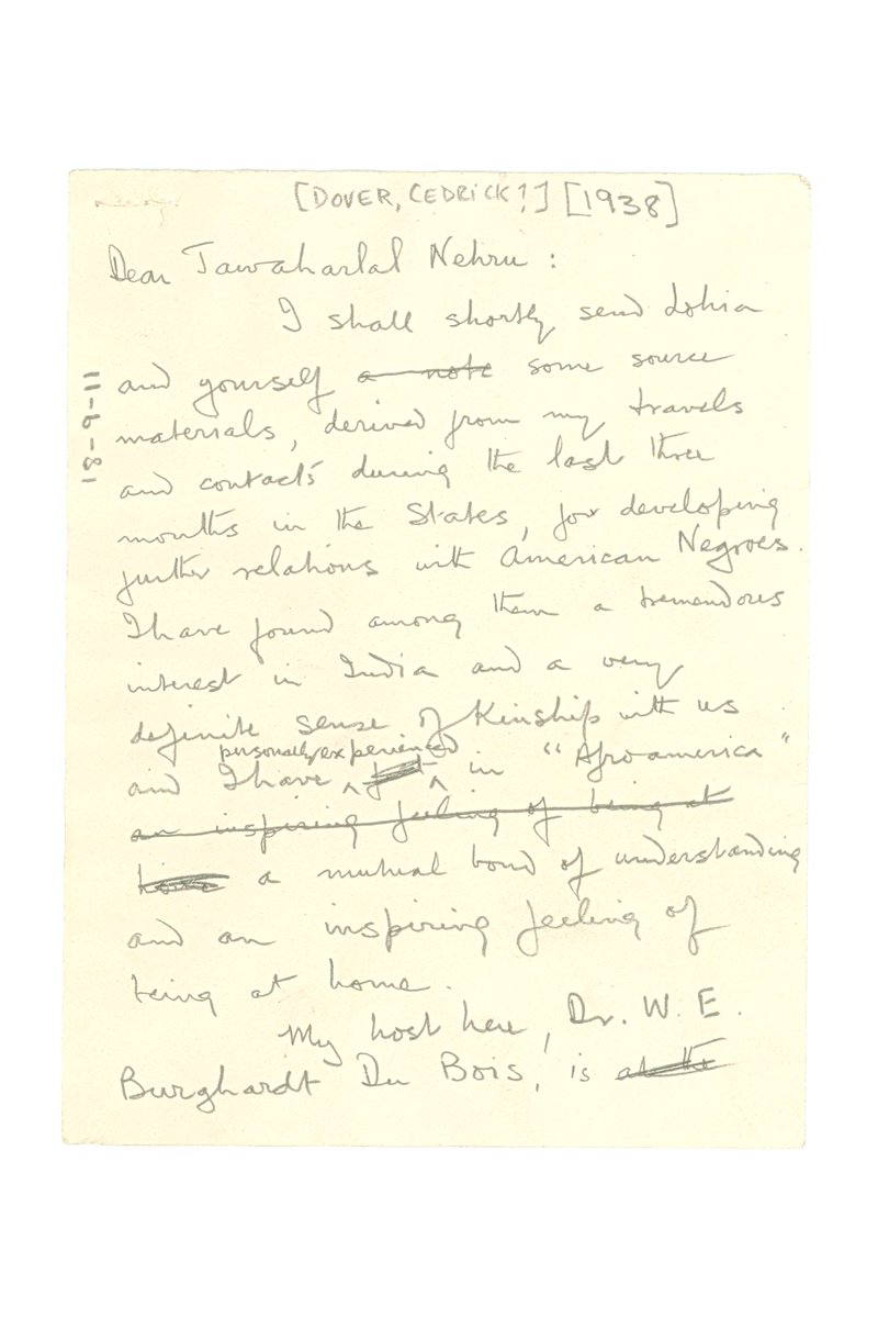 “The Robesons and Nehru began to meet frequently, and Nehru later remembered that Essie “would dash in occasionally into my flat and announce, in the American way, that she was feeling like a million dollars.” Nehru clearly became fond of Essie