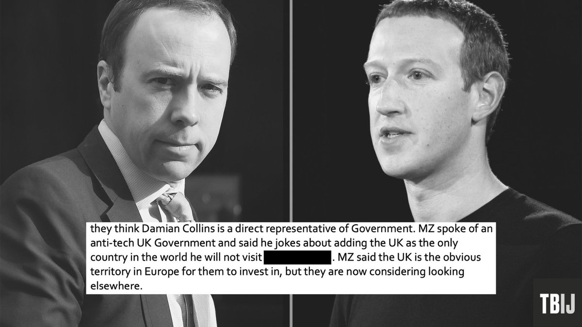 Kicking it off, Zuckerberg apparently threatening to pull Facebook’s investment from the UK, which Hancock responded to with an olive branch: shifting from “threatening regulation” to offering Facebook a chance to collaborate on “proportionate and innovation-friendly” legislation