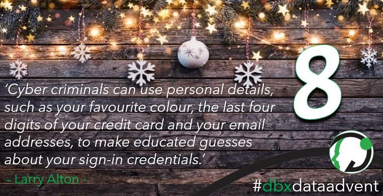 DbxUK's tweet image. 🌟 8th December 🌟 

#dbxdataadvent #dataprotection