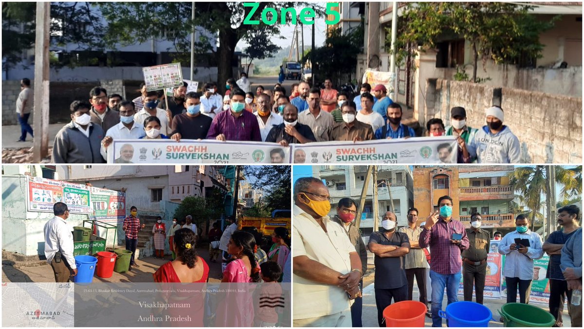 Greater Visakhapatnam Municipal Corporation is making people aware of #Swachhata habits with the help of regular door-to-door awareness &amp; cleanliness drives.

#MyCleanIndia #SwachhSurvekshan2021