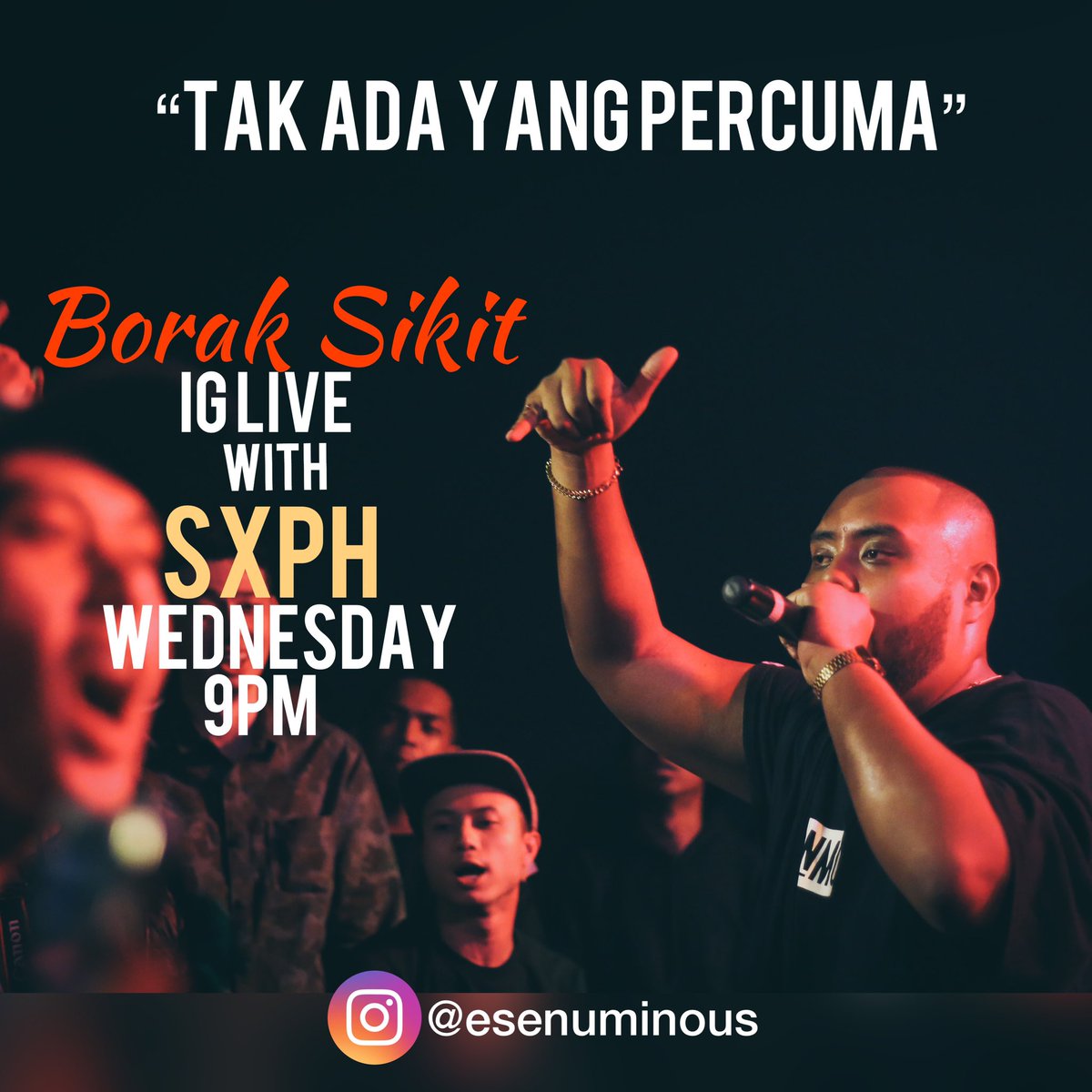 “Tak Ada Yang PERCUMA”

Borak Sikit with me &amp; <a href="/AMPGWorldwide/">AMPG Worldwide</a> 

9pm at IG Live <a href="/esenuminous_/">Esenuminous</a> 

#boraksikit
#ampgworldwide
#sxph