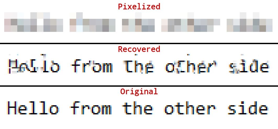 🔴 [#INFOSEC] Never publish pixellized passwords! 
Depix is a tool which recovers passwords from pixelized screenshots (via the Discord server of <a href="/FrOsint/">Frosint</a>):
github.com/beurtschipper/…