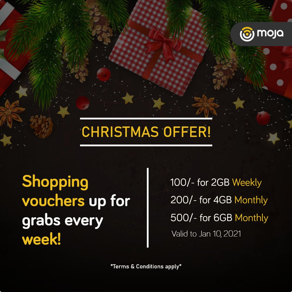 What is #christmass without some great offers!!
By any of these bundles and stand a chance to win shopping vouchers. 
Find your nearest hotspot here:  mojawifi.com/hotspots