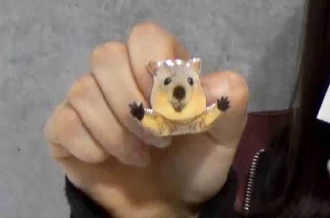 sakanote's tweet photo. Brooch made by Memi for Neru, summer 2018.
Kakizaki Memi 19th birthday celebration.
#柿崎芽実　#長濱ねる
#柿崎芽実生誕祭 
#日向坂46 https://t.co/nRsjJVmuW6