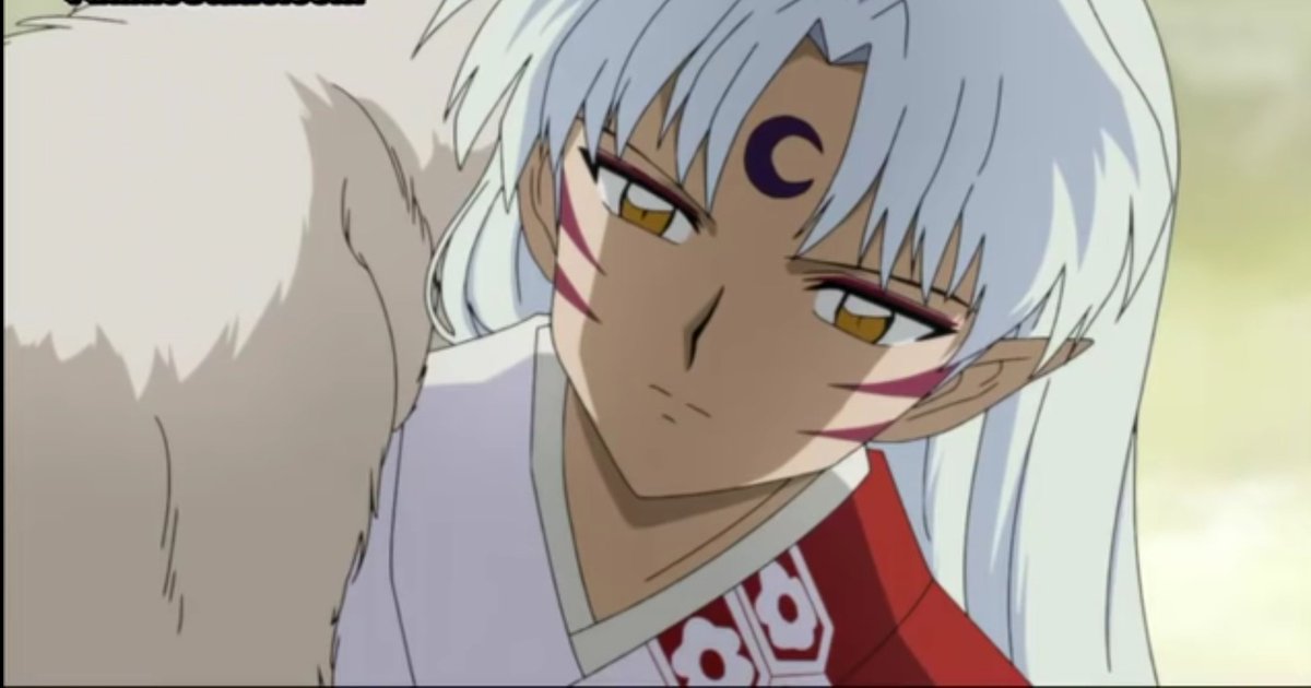 5. KAGOME AND RIN WERE MENTIONED IN ANIMAGE MAGAZINE, (Father profile of Sessh and Inu) Kagome, "Human girl who traveled with Inuyasha" Rin, "Human girl who traveled with Sesshomaru"BTW they use this picture of Sesshomaru. *him holding Rins cheeks ( Final act 9)