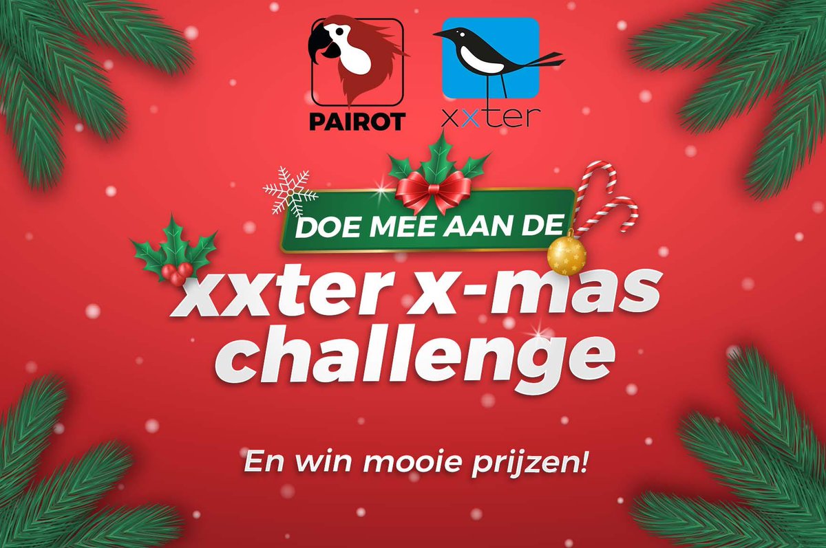 Doe mee en Win!

Er zijn verschillende prijzen te winnen, o.a. een Pairot, een Google Home mini, mini-powerbanks etc..
xxter.com/xxter-x-mas-ch…