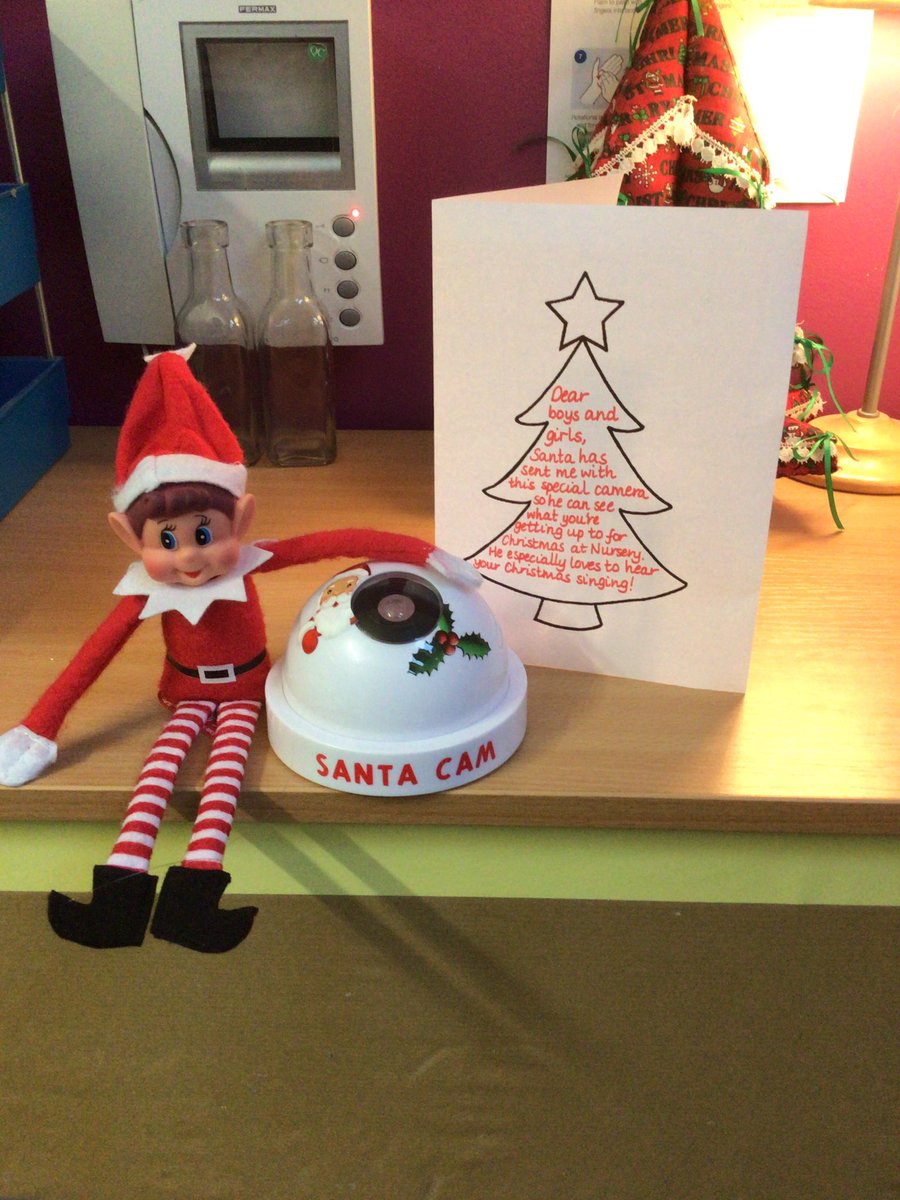 Our elf brought something special this morning - a Santa cam so Santa can join in with all our festivities at Nursery! Our elf said Santa has especially enjoyed listening to our wonderful Christmas songs 🎅🎵🎶 we’re trying extra hard to be nice and kind to each other now too! ✨