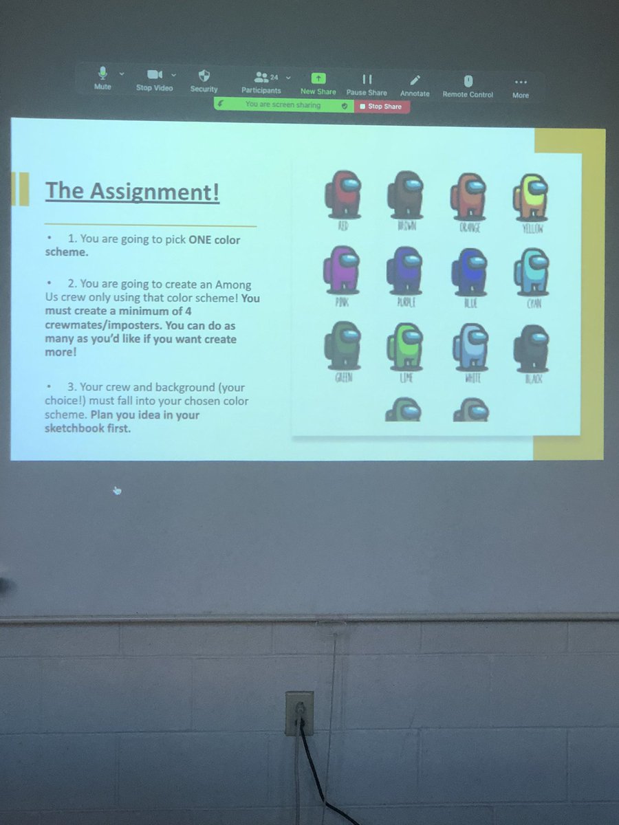 MelindaHodgkiss's tweet photo. Art is Among Us! Students in Mrs. Cox’s class studied color schemes by designing their own Among Us crew and backgrounds. @SMSIWCS @IWCSchools #AmongUs #PantherSharp https://t.co/AElBCuttAr