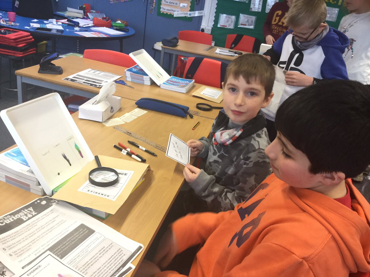 SaintJosephsRC's tweet photo. P6 became detectives today using ‘Cryptic Chromatography’ to find out who kidnapped David Attenborough! We had to match the suspects pen in the ransom note to the evidence using chromatography #STEMeducation #thecuriositybox #DYWF https://t.co/1e4elivQiZ