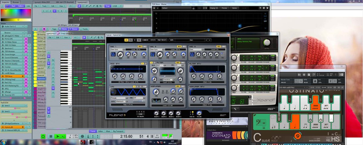 attilasebomusic's tweet image. I have been working on new music using new software synthesizers. Screen: one of the recorded tracks is being inspected in my favorite MIDI processing DAW -  Zynewave Podium 

#podium #zynewavepodium #hyperjump #attilasebo #attilasebomusic #musictrack #DAW #musicproduction #MIDI