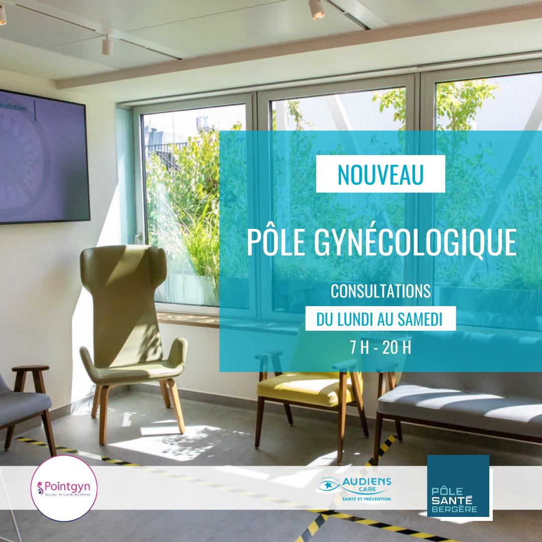 sante_bergere's tweet photo. 🆕- Pointgyn s'installe au Pôle santé Bergère !

🔹Les gynécologues-obstétriciens assurent votre suivi du lundi au samedi.
🔹Les @centresPointgyn  proposent un parcours de santé global mêlant médical et paramédical (sophrologie, ostéopathie, psychologie).

https://t.co/56Wibnrue2 https://t.co/SWR477puDq