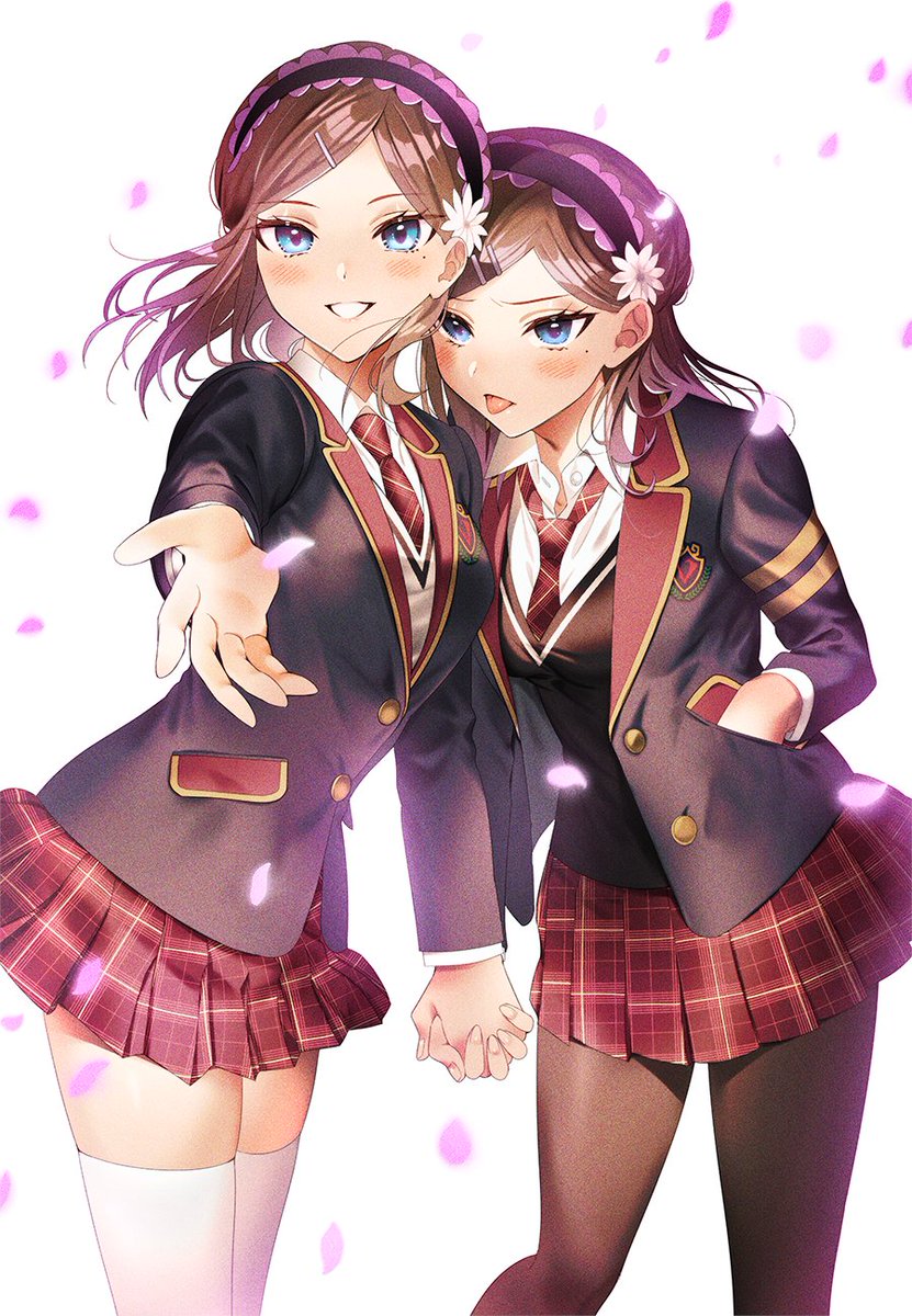 「ナイエル姉妹 ※学パロ
#IdentityV
#第五人格イラスト 」|バラ子🌸連載のイラスト