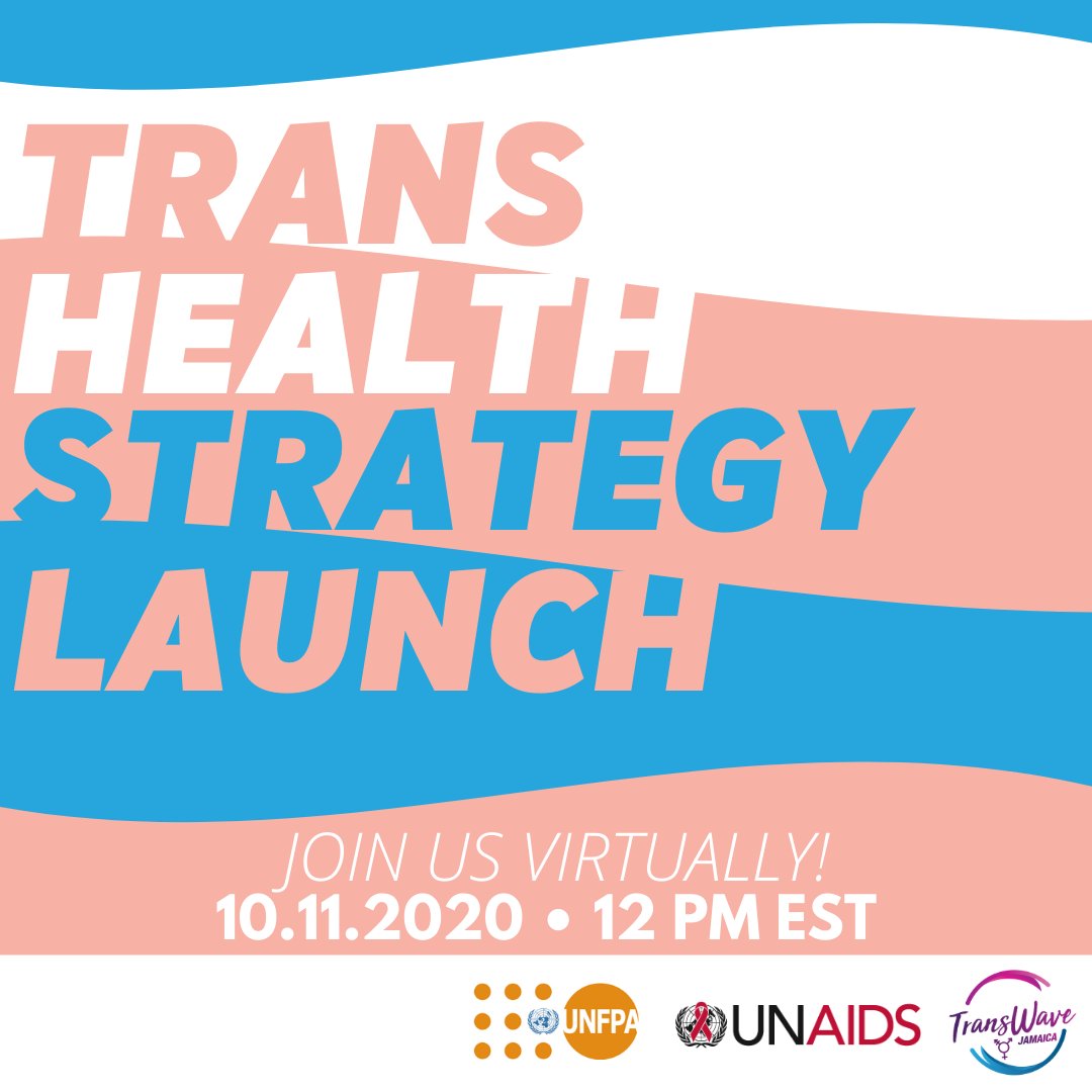 TransWaveJA's tweet photo. Only 3 days to go! 

This Friday, join us from 12 PM to 3PM EST for the launch of our National Trans Health Strategy, in partnership with @UNFPACaribbean and @UnaidsJ.

Tap the link to RSVP now for the virtual launch event: https://t.co/bOBGYf0QFh #TransHealthJA https://t.co/DVcFwhTvJT