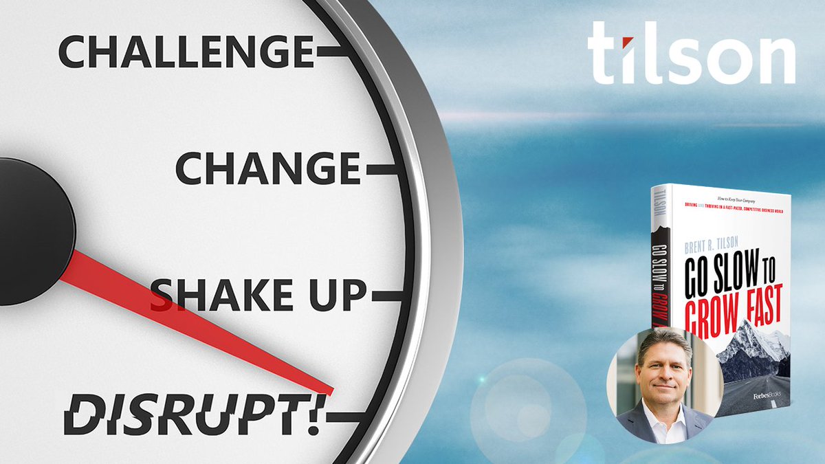 Would you describe your business this year as a #disruptor or...#disrupted? Join Tilson CEO and Go Slow to Grow Fast ForbesBook author @brentrtilson this Thursday as he discusses employing new measures to get ahead of the competition in our new reality. bit.ly/37rQY7y