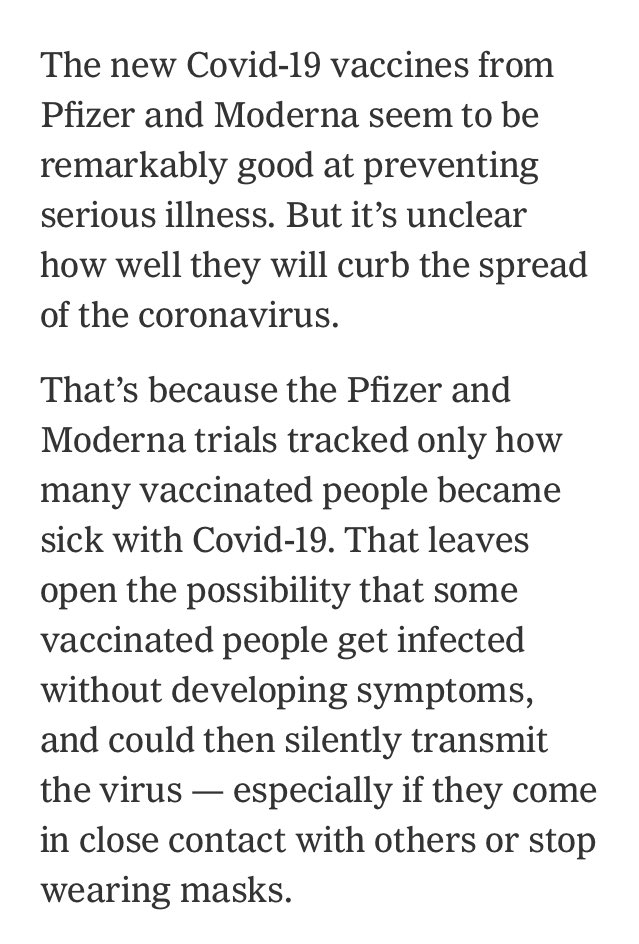This is about to be very big news and rage bait for people who are sick of wearing masks:Because the injectable vaccines may only prevent symptoms but not contagion, masks will still be necessary. That is, until an oral or nasal vaccine can produce mucosal immunity.  $VXRT