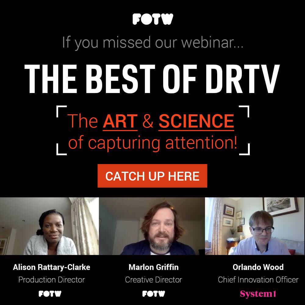 FOTWcreative's tweet photo. For those who weren’t able to make our most recent webinar ‘The best of DRTV’, you can now catch up by clicking the link below!

https://t.co/WxS9sJeM0l https://t.co/dtjALsVRlk