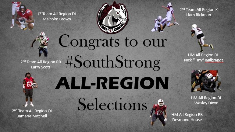 SouthEffingham1's tweet photo. Congrats to our #SouthStrong All-Region Selections! These young men continued to battle adversity and EARNED this recognition! #SoHamPride @malcolmbrown96 @milbrandt90 @wesley_dixon55 @liam_rickman @LarryAScott10 @DesmondHouse4 @SEHS_Athletics https://t.co/mRwYaVtkAT
