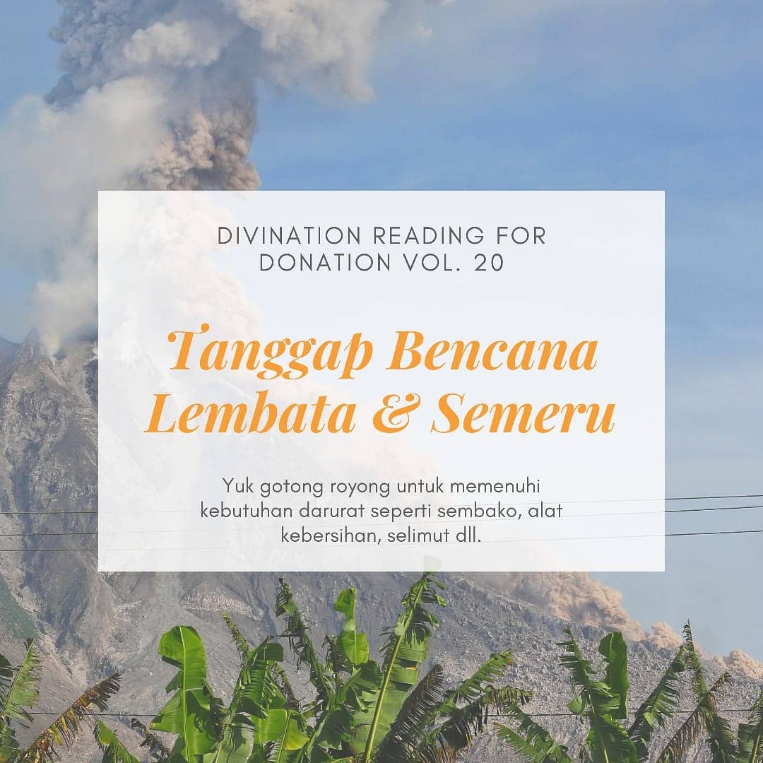 tarotmiaw's tweet photo. Tarotmiaw ikutan Reading for Donation Vol. 20 nih!

#DRD20 kali ini disalurkan untuk Tanggap Bencana Gunung Berapi Lembata &amp; Semeru

Get your 2020 #TarotMiawRead at:

https://t.co/09csSzfrC8 https://t.co/lYm1unzZzQ