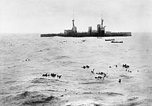 200 men entered the water of a crew of 764 but only 166 were rescued with men dying of exposure to the cold & attacked by Albatrosses