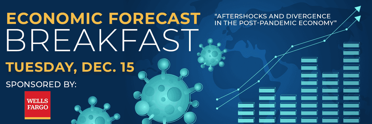 ReadingChamber's tweet photo. 1 week until the Wells Fargo Economic Forecast Breakfast! 📈 🍳
Register NOW ➡️ https://t.co/yhQDS7KfuQ
Dr. Jay Bryson, @WellsFargo's Chief Economist, will discuss the economic outlook in 2021 and 2022.
#economicforcast #economy #SomethingGreater https://t.co/2jsrcNljBH
