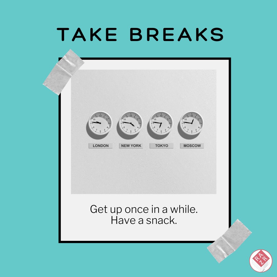 Prolonged periods of mental exertion can lead to burnout. Take a break to stay fresh and excited about what you do!

Happy WFH!