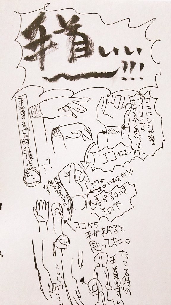 個人的に手を書くと絶対に付け根の手首にたいするキレ散らかすのはんぱないんだけど皆あれどうしてんのだろ…… 