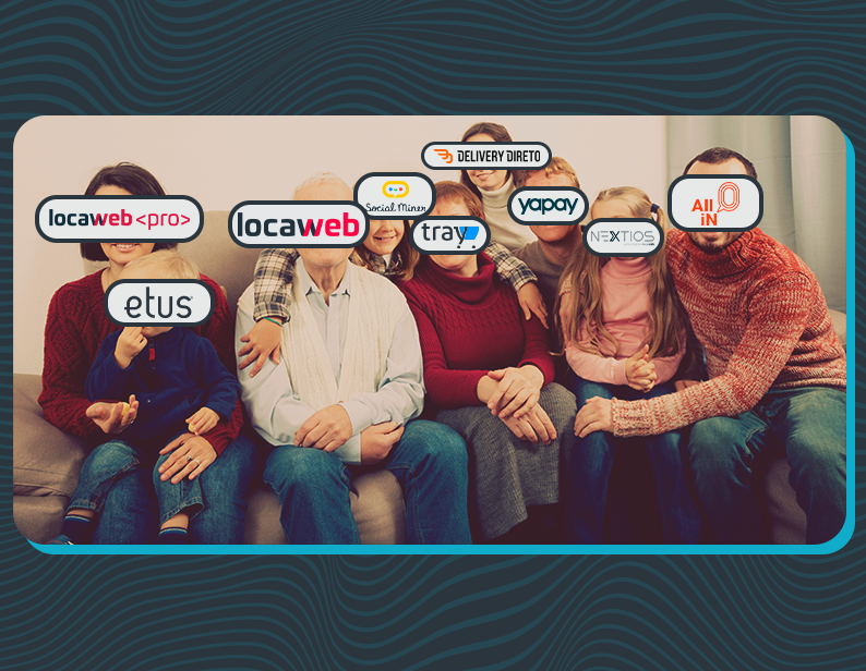 locaweb's tweet photo. // Hoje é o #DiaDaFamília! 😍 e de uns anos pra cá a #Família Locaweb só cresceu!
Se você não conhece todo mundo, a gente apresenta: #LocawebPro, @etus_social, @soclminer, @Tray_Ecommerce, @DiretoDelivery, @yapay_br, @NextiosOficial e @allin_mktcloud 💙
#PaixãoPorDesenvolver https://t.co/hY7uIDd5jO