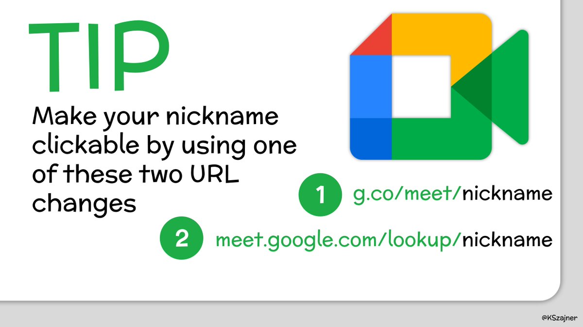 💡TIP - Make your Google Meet Nickname clickable with one of these two URL hacks!!

#Google #GoogleEdu #chromebook #googlemeet