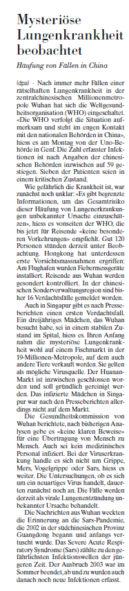 Heute vor elf Monaten unter der Rubrik Panorama auf Seite 20 der <a href="/NZZ/">NZZ</a>: