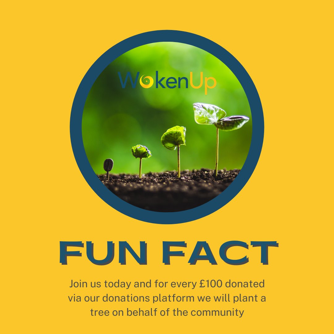 thewokenupapp's tweet photo. Join us today and for every £100 donated via our donations platform we will plant a tree on behalf of the community

#Donate4TheSDGs #WokenUp #fundraising #fundraising

https://t.co/B8pOcsNTpB https://t.co/GaU7dnGqNZ