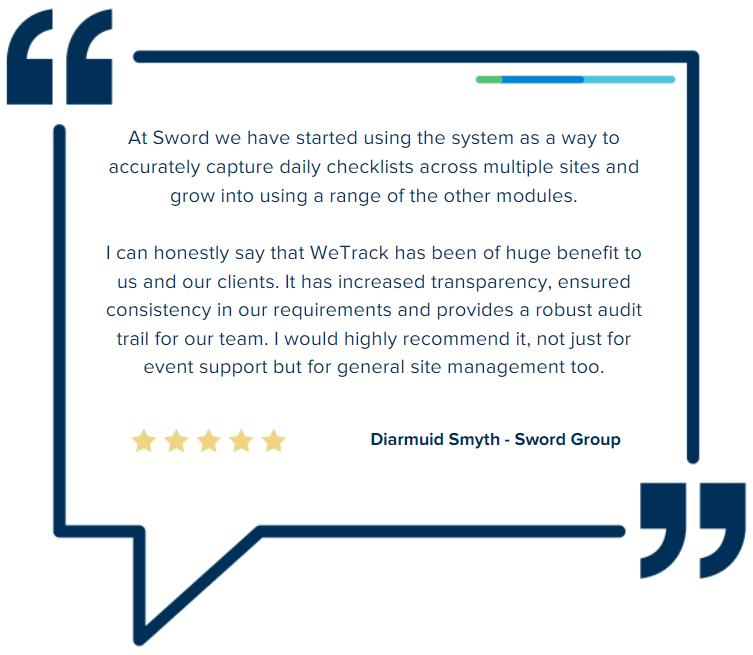 wetracksoftware's tweet image. Our new venue checks module gets some love! Thank you Diarmuid at @SwordSecurityTO and we look forward to continuing our work with you hubs.li/H0BYDqz0