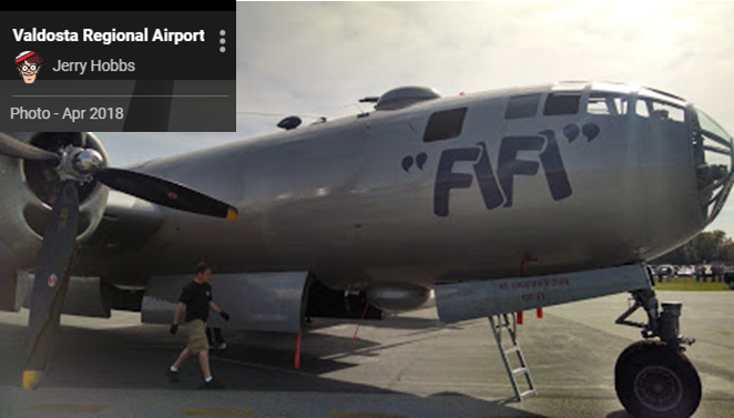 With everything we’ve learned this far, I’m sure the location is insignificant, right? Wait.There’s MOAR. Check out the latest image tagged at the Valdesta Airport in 2018. The FIFI is a Boeing B-29 Superfortress and is one of two B-29s that are currently flying in the world.